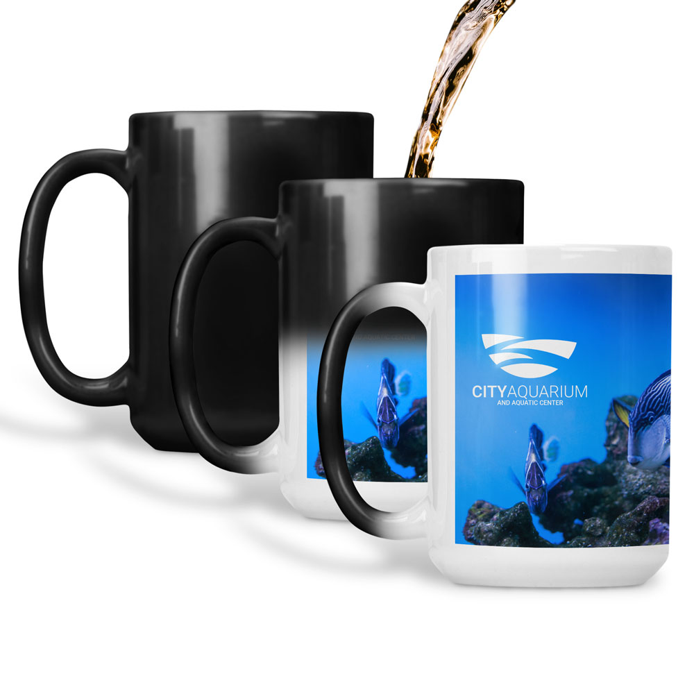 15 oz Black Color Changing Mug